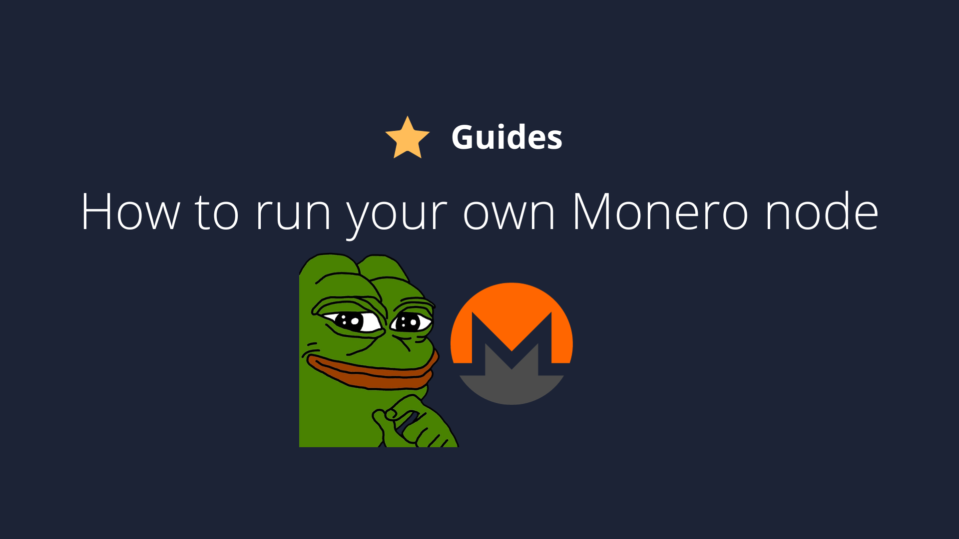 How to run your own Monero node